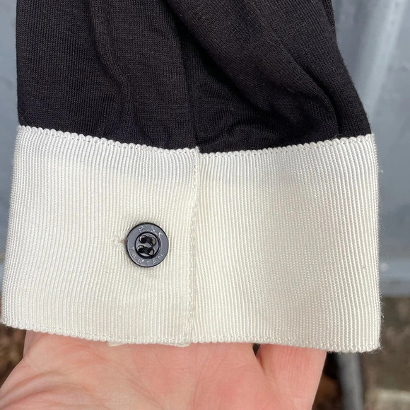 Pink Tartan Black Silk Grosgrain Accent Blouse, size M - Picture 4 of 10